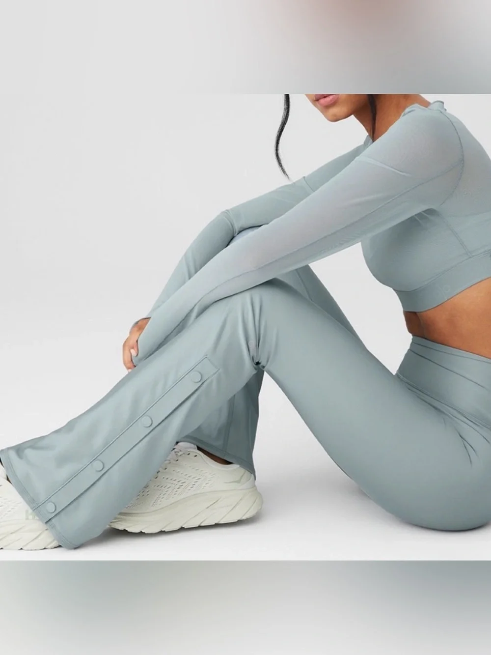 ALO Yoga Airlift Game Changer High Waist 7/8 Flare Leggings- Cosmic Grey/ Size M
